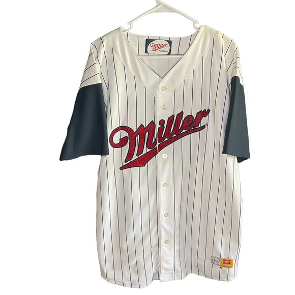 Miller Other - Miller Good Call Ltd Edition Baseball Jersey #04 Sz XL Striped Red White Blue